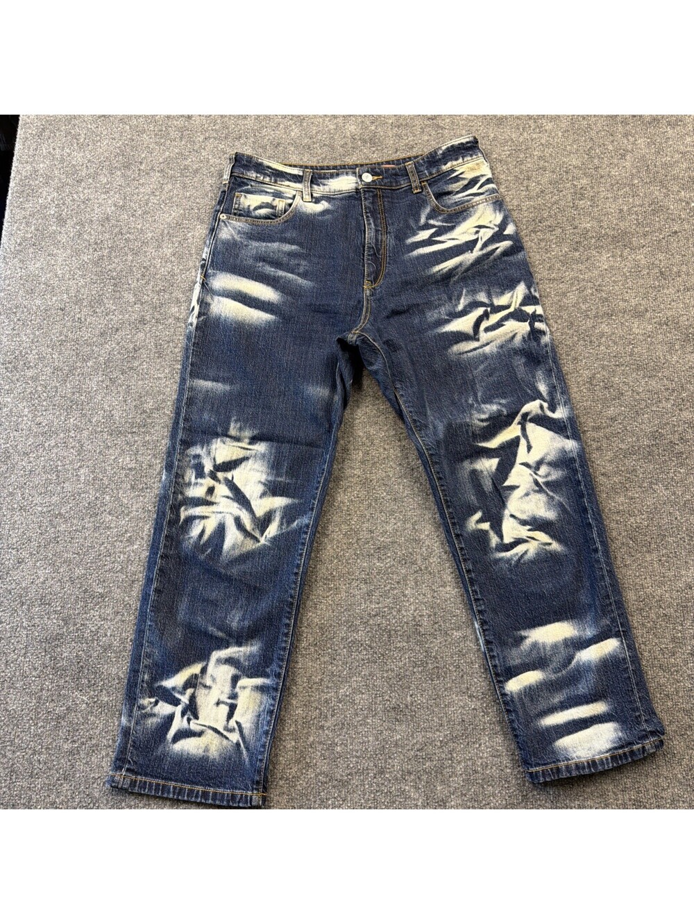 Anthropologie Pilcro Acid Wash Tie Dye Blue White Woman's Denim Jeans Size 29